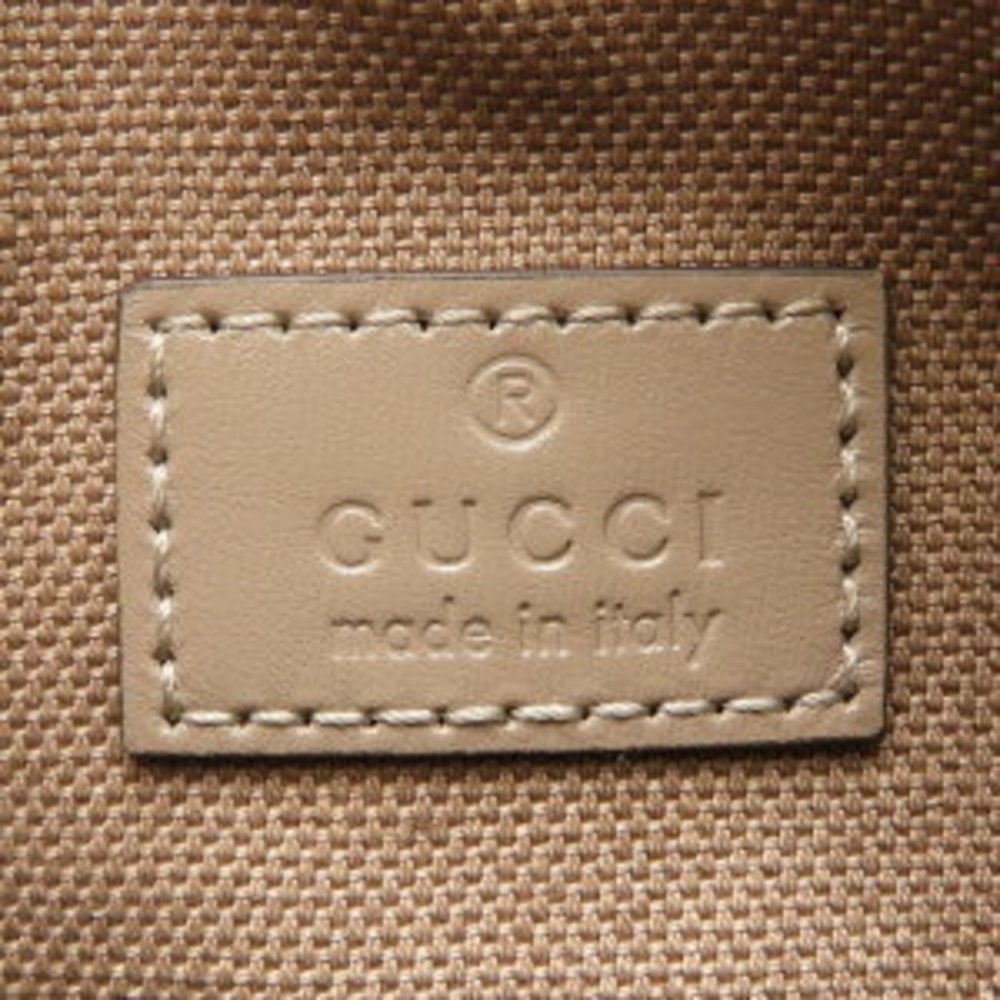 Gucci GG Shadow Black Shoulder Bag Leather Toile Taupe - Picture 7 of 9